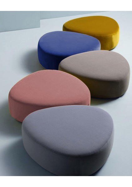 Stone Maxi Üçgen Asimetrik Puf / Orta Sehpa / 75X75 cm H:40 cm modelleri