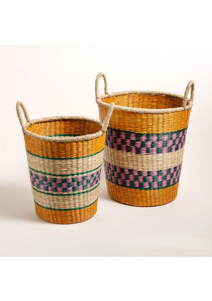 Tam Dao Deniz Çayırı Sepet 27X30 cm Renkli