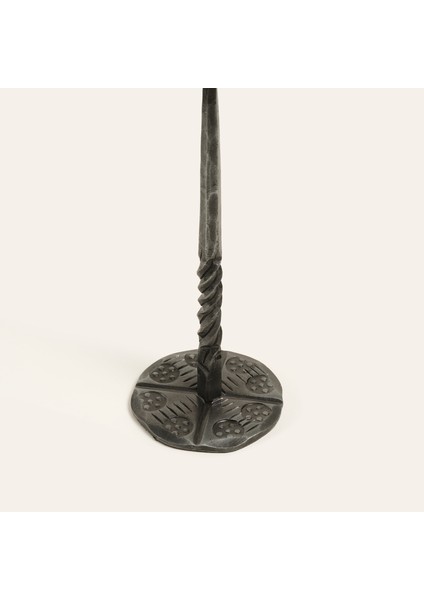Bıjnor Metal Şamdan 8X8X27 cm Gri