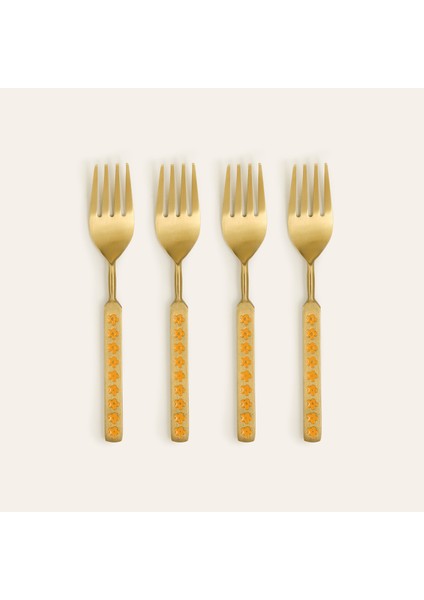 Rampur Çelik Servis Seti 4X20X0.2 cm Renkli