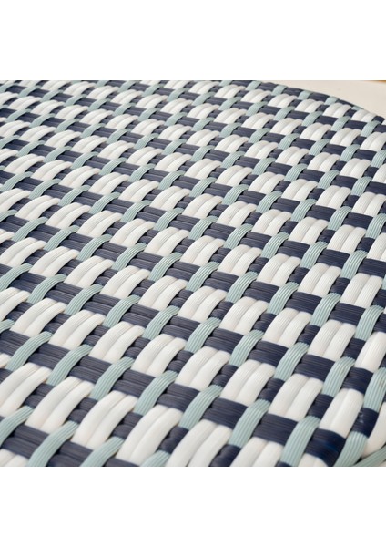 Java Rattan - Synthetıc Puf 40X40X45 cm Mavi