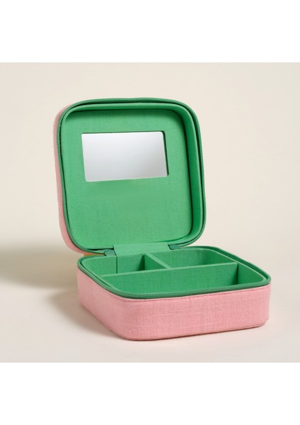 Rajpath Pamuk Dekoratif Kutu 13X13X6 cm Pembe