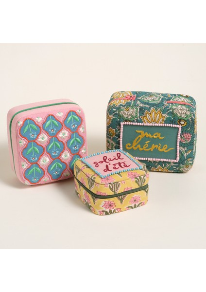 Rajpath Pamuk Dekoratif Kutu 13X13X6 cm Pembe