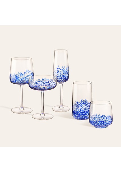 Henan Cam Meşrubat Bardağı 500 ml Mavi