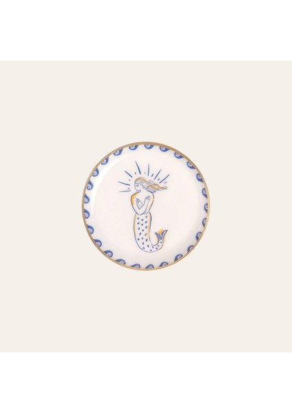 Agra Metal Dekoratif Tepsi 10X10 cm Mavi - Beyaz fiyatları