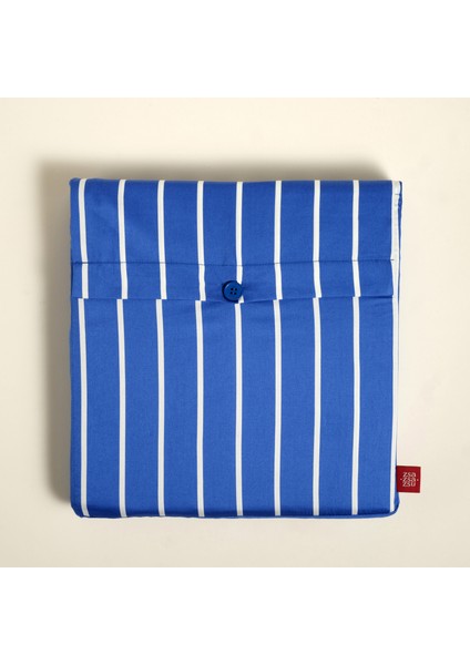 Solıd 300 Tc Geniş Çizgili Çift Kişilik Pamuk Saten Nevresim Seti 200X220 cm Koyu Mavi modelleri