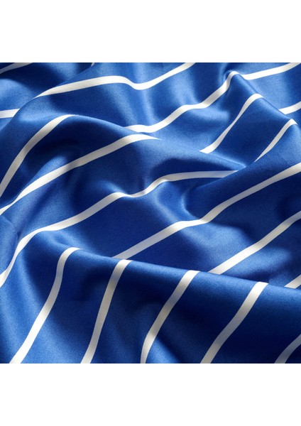 Solıd 300 Tc Geniş Çizgili Çift Kişilik Pamuk Saten Nevresim Seti 200X220 cm Koyu Mavi fırsatları