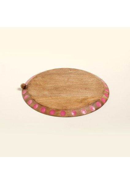 Lakrı Mango Ağacı Sunum Tahtası 30X30X2 cm Fuşya modelleri