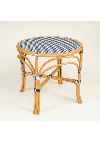 Java Rattan - Synthetıc Yemek Masası 86X86X76 cm Mavi