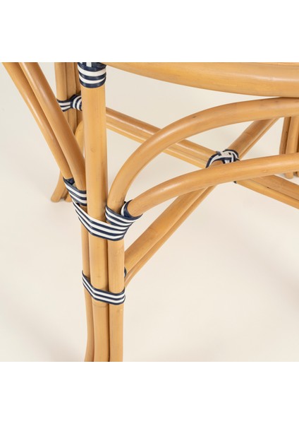 Java Rattan - Synthetıc Yemek Masası 86X86X76 cm Mavi