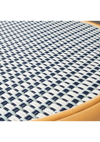 Java Rattan - Synthetıc Yemek Masası 86X86X76 cm Mavi
