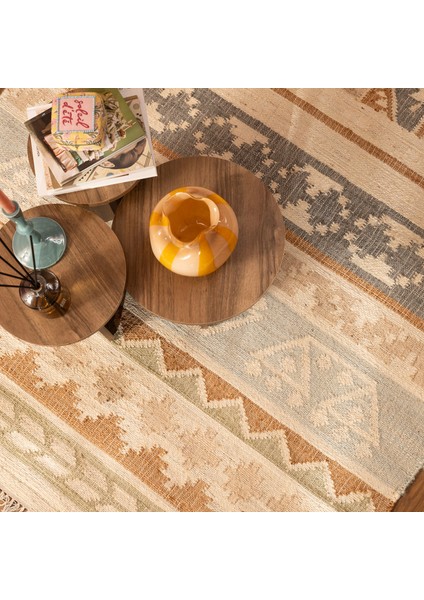 Jaıpur Jüt Kilim 80X150 cm Bej - Mavi fiyatları