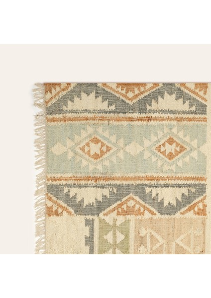 Jaıpur Jüt Kilim 80X150 cm Bej - Mavi modelleri