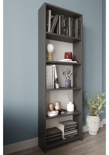 5 Bölmeli Modern Kitaplık – Çok Amaçlı Dolap & Dosya Rafı | Ev ve Ofis Için Şık Depolama Çözümü | Woodaria Mobilya​ fiyatları