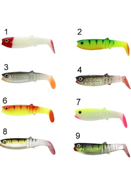 3569 Style Soft 10CM 10GR Levrek Turna Silikonu 5'li Paket Silikon Yem