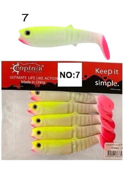 3569 Style Soft 10CM 10GR Levrek Turna Silikonu 5'li Paket Silikon Yem fiyatları