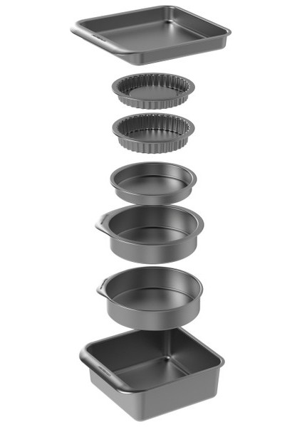 Masterclass Paslanmaz Çelik 7li Kek Pişirme Seti