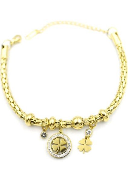 Yonca Bileklik - Altın