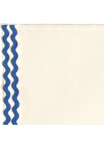 Nilüfer Su Taşı Nakışlı Keten Peçete 45X45 cm Mavi modelleri