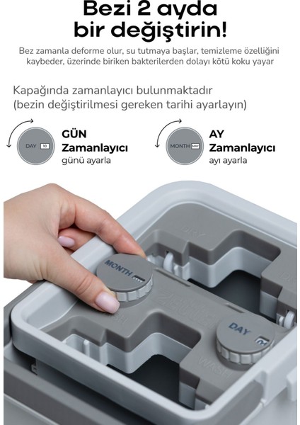 Elite Tablet Mop Temizlik Seti Yeni Nesil Paspas Medıum V2 - Beyaz 1 Adet
