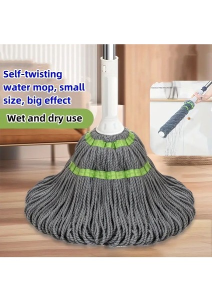 Elite Kendiliğinden Sıkmalı Uzun Saplı Eller Serbest Mikrofiber Paspaslı Twister Mop 1 Adet