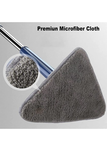 Elite Kendinden Sıkmalı Üçgen Mop 2 Mikrofiber Bezli Cam Duvar Yer Parke Silebilen Mop 1 Adet indirimleri