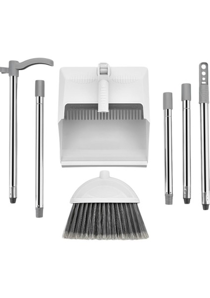 Elite Cool Mop Corner Saplı Faraş Seti ”beyaz” Katlanabilir Fırça Temizleme Taraklı Paslanmaz Çelik Saplı 1 Adet