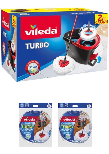 Elite Turbo Pedallı Temizlik Sistemi + 2 Adet Yedek Paspas 1 Adet