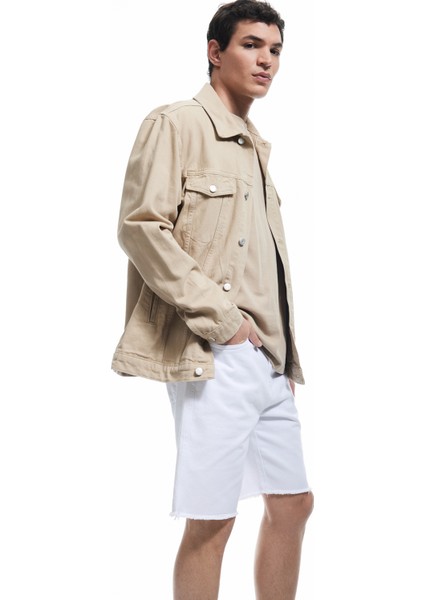 Yeni Sezon Normal Bel Pamuklu Bermuda Oversize Jean Şort