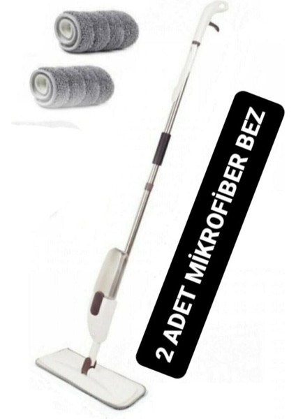 Elite Water Sprey Mop Deterjan Hazneli 2 Adet Moplu Spreyli Temizlik Paspası 1 Adet