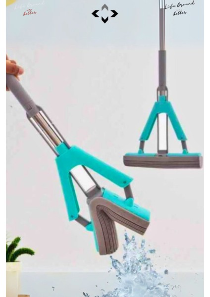 Elite Elite Smart Pva Kelebek Mop Sıkmalı Pva Mop Islak ve Kuru Yüzey Mopu Mikrofiber Temizlik Mopu 1 Adet
