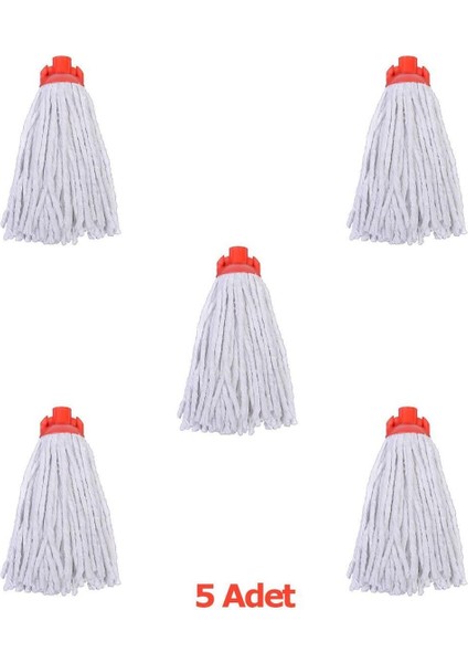 Elite Ispanyola Yedek Vidalı Cotton Mop / Mop Başlığı / Paspas Ucu - 5 Adet 1 Adet