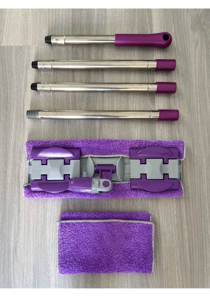 Elite ( 1 Adet Yedek Bezli ) Portatif Mor Renk Yer Duvar Temizleme Mopu Mikrofiber Mandallı 1 Adet fiyatları