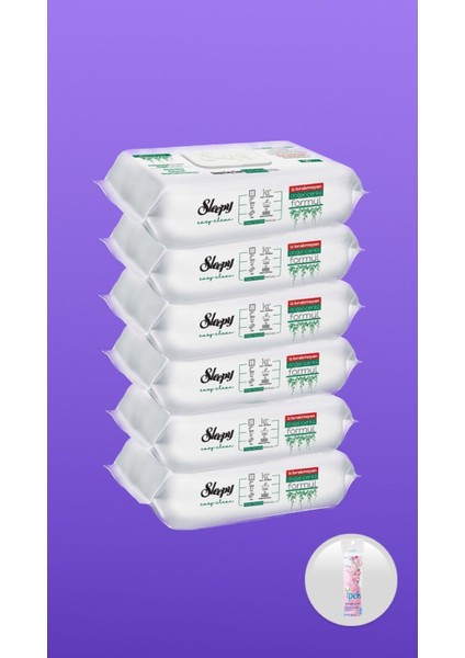 Elite Easy Clean Beyaz Sabun Katkılı 6X100 (600 Yaprak) Ipek Makyaj Pamugu Hediyeli 1 Adet