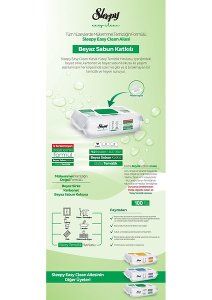 Elite Easy Clean Beyaz Sabun Katkılı 6X100 (600 Yaprak) Ipek Makyaj Pamugu Hediyeli 1 Adet modelleri