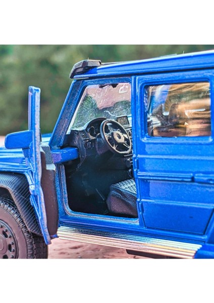 G63 Amg 6x6 Koleksiyon Metal Araba 12CM Lüks Arazi Araba Mavi indirimleri