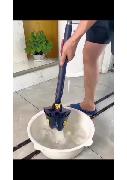 Elite Üçgen Mop Cam Duvar Tavan Fayans Parke Temizleyici Kendinden Sıkmalı Cam Sileceği 1 Adet