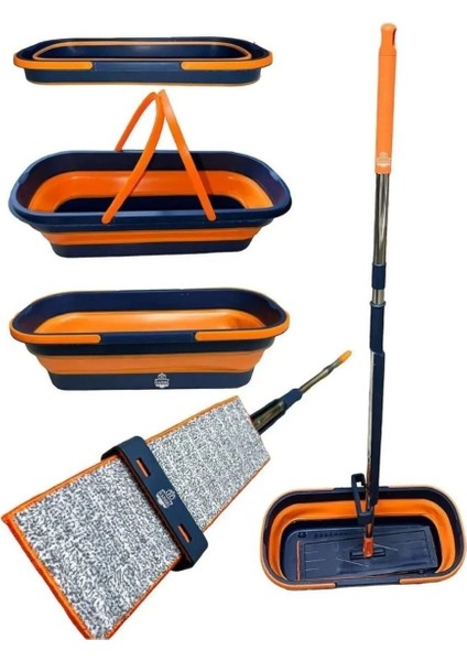 Elite Mop ve Katlanabilir Kova Seti - Mikrofiber, Paslanmaz Çelik, 360° Döner Başlıklı 1 Adet modelleri