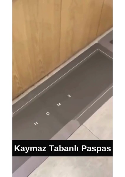Elite Kaymaz Taban Sihirli Su Emen Banyo, Lavabo Paspası 40*120 cm Gri 1 Adet