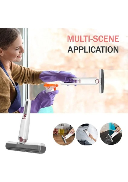 Elite Taşınabilir Mini Mop Kendinden Sıkmalı Mini Temizlik Paspası || Mutfak-Araba-Banyo-Camlarda Kullanım 1 Adet