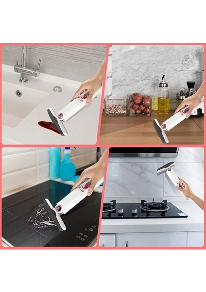 Elite Taşınabilir Mini Mop Kendinden Sıkmalı Mini Temizlik Paspası || Mutfak-Araba-Banyo-Camlarda Kullanım 1 Adet