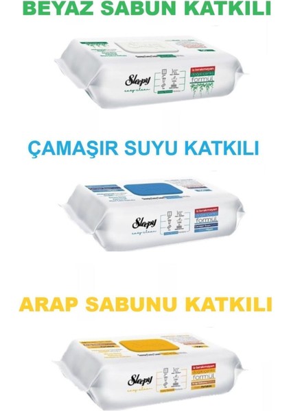 Elite Sleepyeasy Clean Beyaz Sabun Katkılı+Çamaşır Suyu Katkılı+Arap Sabunu Katkılı 3X100 (300 Yaprak) 1 Adet