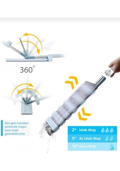 Elite Mikrofiber Bezli Yer ve Duvar Silmeye Uygun Kendinden Sıkmalı Paspas Moptakım Yedek Bez Hediyeli 1 Adet indirimleri