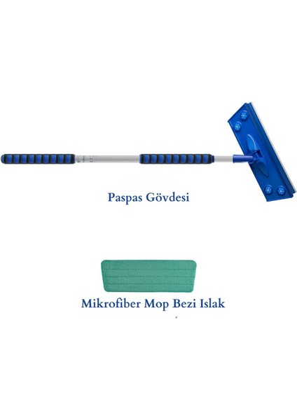 Elite Silva Tekli Mikrofiber Islak Mop - Yüksek Performanslı ve Uzun Ömürlü Temizlik 1 Adet