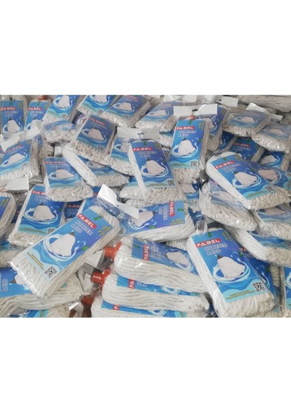 Elite Fabel 1 Adet Yedek Paspas Ipli Mop Başlığı % 100 Pamuklu Özel 1. Sınıf Beyaz Optik Iplikten 1 Adet