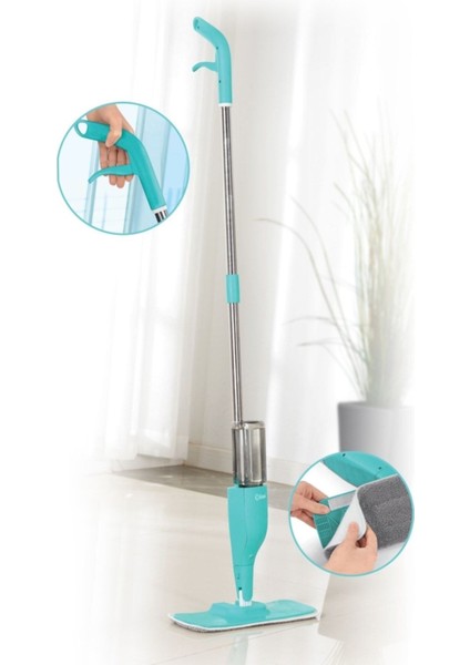 Elite Ksc 4206 Sprey Mop 360 Derece Su Püskürtmeli Sprey Mop Paspas+1 Adet Orijinal Microfiber Yedek 1 Adet