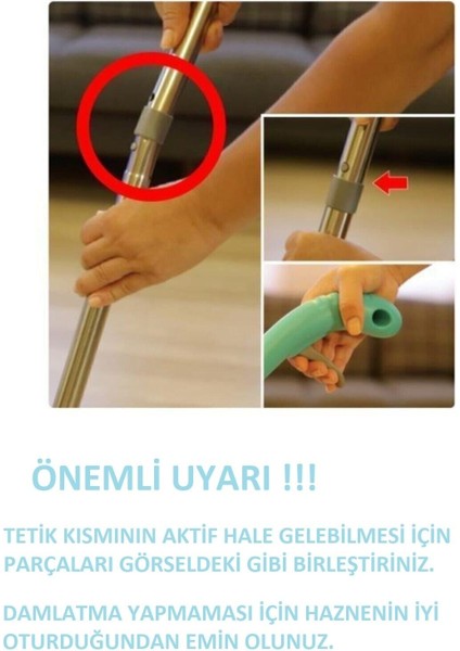 Elite Ksc 4206 Sprey Mop 360 Derece Su Püskürtmeli Sprey Mop Paspas+1 Adet Orijinal Microfiber Yedek 1 Adet