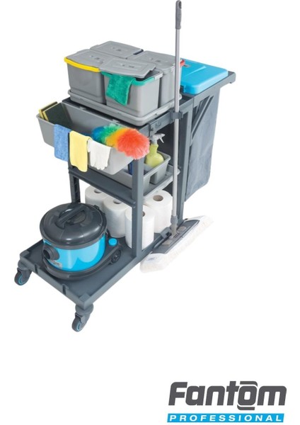 Elite Procart 310 Temizlik Arabası Hastane, Okul, Yurt, Rezidans ve Restaurant Servis Arabası 1 Adet