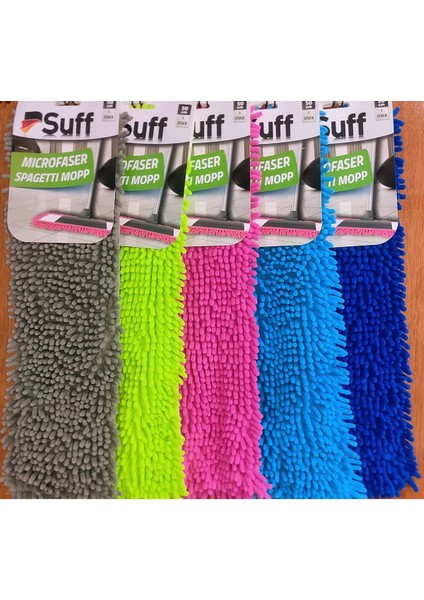 Elite 1 Adet Nemli ve Kuru Makarna Mop Ucu Mikrofiber Paspas Yedeği 40 cm 1 Adet