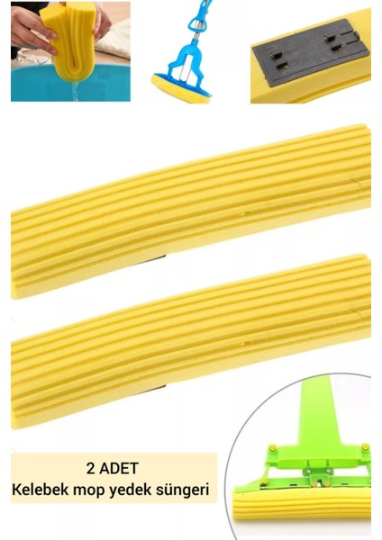 Elite Kelebek Sıkma Mekanizmalı Mikrofiber Yedek Mop Süngeri 3'lü 1 Adet